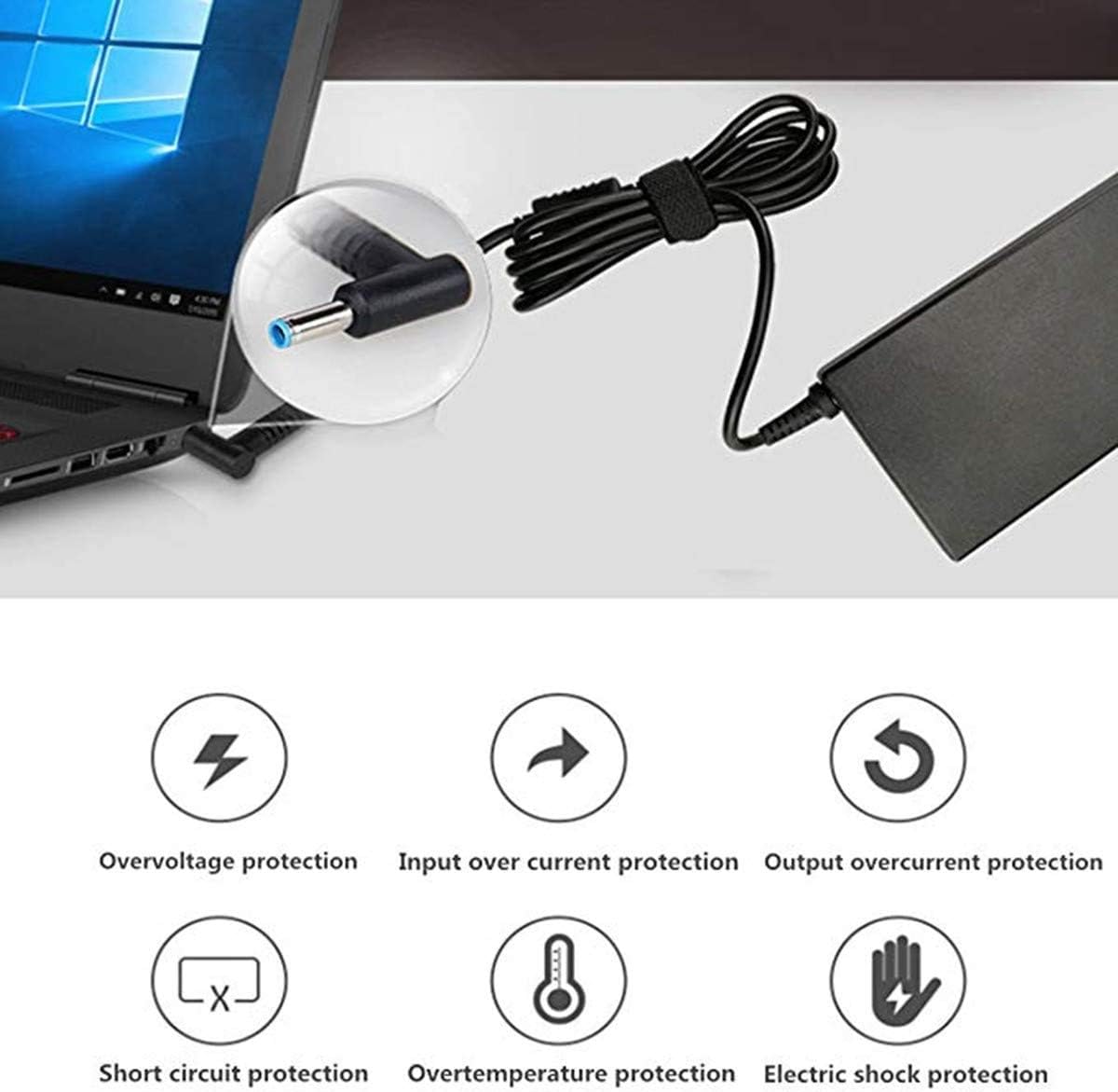 120W AC Adapter Fit for HP ZBook Studio 15 G3 G4 G5 G6 710415-001 L41856-001 TPN-CA11 TPN-DA09 L32661-001 Laptop Charger, HP Dock G5 5TW10UT 5TW10AA Power Supply